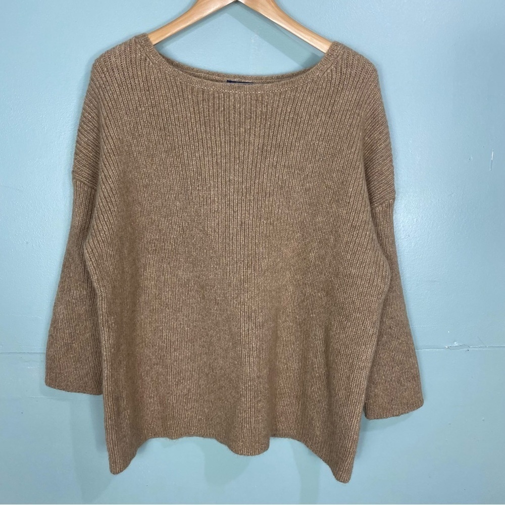 Polo Ralph Lauren Knit Chunky Tan‎ Camel Sweater Pullover Sz M Alpaca Blend